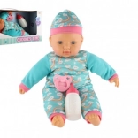 Bambola bebè 40 cm con corpo morbido, biberon e ciuccio