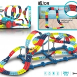 Set trenino con auto, 291 pezzi a batteria