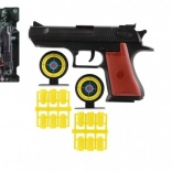 Pistola giocattolo a tappi in plastica con proiettili e bersagli 17 cm