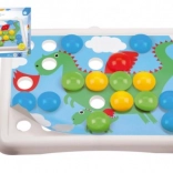 gioco a mosaico con pioli grandi per i più piccoli 3,2 cm, 36 pezzi e 7 schede