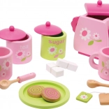Set da tè in legno Rose