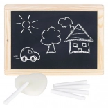 Goki lavagna nera bifacciale con gessetti