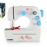 Macchina da cucire compatta con struttura metallica ed effetti luminosi