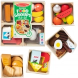 Set di alimenti in legno FOOD GROUPS 25 pz