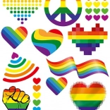 Grande foglio con patch arcobaleno