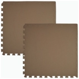 Tappetino in schiuma HUMBI 120 × 60 – puzzle grandi impermeabili, sicuri per bambini, beige scuro (cappuccino) – 2 pz