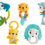 Fisher‑Price sonaglio o massaggiagengive per bebè 3m+ (selezione casuale)