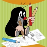 Libro da colorare Krtek gioca A4