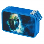 Baagl astuccio scolastico auto da corsa a tre livelli