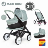 Passeggino combinato per bambole MAXI-COSI 3in1 turchese grigio