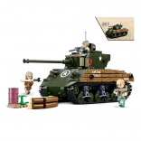 Sluban Army WW2 carro armato da battaglia M4A3 Sherman set di costruzione