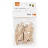 Curve piccole rotaie di legno compatibili con Maxim - 4 pezzi