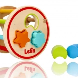 Scatola tonda in legno per classificare con forme Lelin