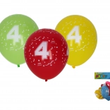 Palloncini 30 cm con numero 4 – set da 5 pz
