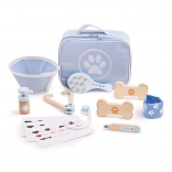 Bigjigs Toys set veterinario per bambini – set in legno per animali domestici, 12 pezzi
