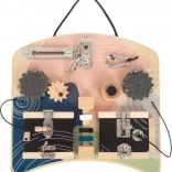 tavola montessori motoria con serrature e elementi rotanti small foot
