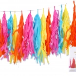 Ghirlanda con frange multicolore