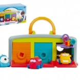 Garage per macchinine con tre auto e accessori