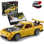 Set di costruzione CaDA Mazda RX-7 FD3S Initial D – auto cittadina gialla 35 cm, 1655 pezzi