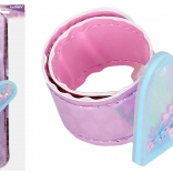 Bracciale cuore con glitter 21,5 cm