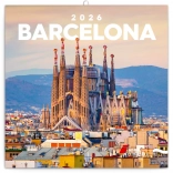 Calendario murale Barcellona 2026, 30 x 30 cm