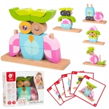 Blocchi in legno 3D creativi – gufo CLASSIC WORLD