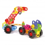 quercetti set di costruzioni tecno jumbo toolbox – valigetta portatile con 84 pezzi