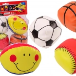 Palloni sportivi morbidi per bambini – calcio, basket, baseball e rugby, set da 4 pezzi
