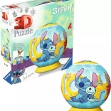 Puzzle 3D sfera DISNEY Stitch 72 pezzi su base