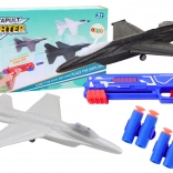 Pistola blu a doppia funzione con lanciatore di aerei