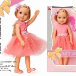 Bambola Pretty Girl con abito rosa 36 cm