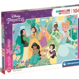 Clementoni puzzle scintillanti Disney principesse in giardino 104 pezzi