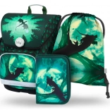 Set scolastico BAAGL Ergo Drago: cartella, astuccio, sacchetto