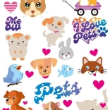 toppe termoadesive animali – grande foglio 20 × 30 cm