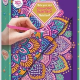 Blocco A5 Viola Mandala Pittura con Diamanti