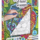 Grafix Dipingere con i Numeri: Leone, Tela su Cornice 30x40cm