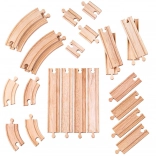 Set di Binari in Legno 24 Pezzi Bigjigs Rail