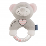 Sonaglio di peluche per bambini BABY MIX orsetto rosa