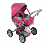 Woopie Royal passeggino per bambole 3 in 1 con navicella e manico regolabile