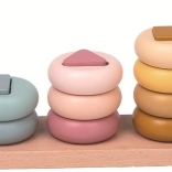 2kids toys puzzle ad anelli in legno – gioco montessori pastello