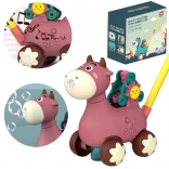 Woopie girello mucca con bolle e suoni – rosa