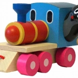 Trenino a risciò in legno con la Talpa