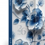 Agenda magnetica settimanale Fiore in porcellana 2026