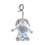 Cagnolino di peluche educativo musicale con clip BABY MIX, blu