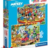 Puzzle 2x60 pezzi - Topolino e amici