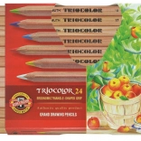 Pastelli triangolari robusti KOH-I-NOOR Triocolor Natur, 24 pz