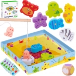 Gioco di pesca magnetico in legno TOOKY TOY per bambini