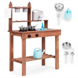 Cucina di fango da esterno per bambini in legno di abete ECOTOYS