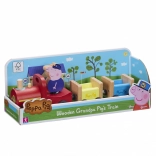 Trenino di legno Peppa Pig con Nonno Pig