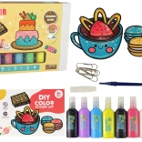 Set da pittura su vetro Dolci DIY 8 colori glitter